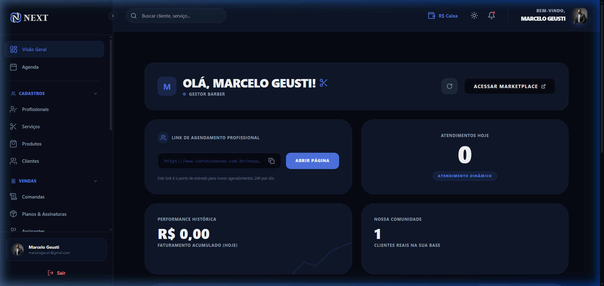 Dashboard Maestro NEXT